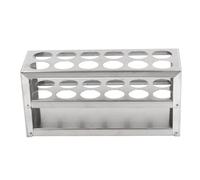 Porta del supporto per provetta rack 304 in acciaio inossidabile oratorio Organizzatore del tubo di prova Resistenza chimica durevole per la oratorio scientifico Studio di (23mm 12 fori)