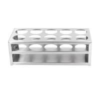 Porta del supporto per provetta rack 304 in acciaio inossidabile oratorio Organizzatore del tubo di prova Resistenza chimica durevole per la oratorio scientifico Studio di (40 mm 10 fori)