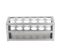 Porta del supporto per provetta rack 304 in acciaio inossidabile oratorio Organizzatore del tubo di prova Resistenza chimica durevole per la oratorio scientifico Studio di (27mm 12 fori)