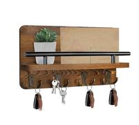 Porta Del Tasto Della Posta - Supporto Per Posta A Parete | Scaffale Chiave Di Stoccaggio In Legno | Organizzatore In Legno Con Scaffale Di Stoccaggio | Organizzatore Di Ganci A Parete Per Ingresso, F