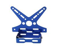 Porta del telaio della piastra di licenza posteriore per motociclisti universali regolabile per le targhe nere blu nera(Blue)