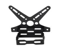 Porta del telaio della piastra di licenza posteriore per motociclisti universali regolabile per le targhe nere blu nera(Black)