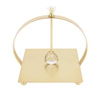 Porta del tovagliolo da tavolo, distributore di tovaglioli, con traversa centrale e manico curvo, adatto per l'uso sui tavoli nelle cucine e nei ristoranti domestici, nero. (Oro)