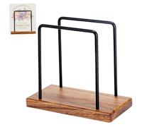 Porta del tovagliolo in Legno, Porta tovagliolo tovaglioli di Carta in Legno Piazza Rustica con Design di Ferro Adatto alla Decorazione della Cucina 6.02x2.91x5.32 Pollici, per Il Tavolo
