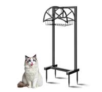 Porta del tubo da giardino Design aggiornato il supporto per tubo d'acqua indipendente in metallo pesante con ganci per utensili da base di base staccabile 2, detiene tubi da esterno
