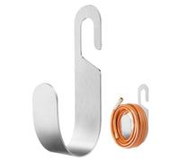 Porta del tubo da giardino montato a parete, 7,9x5,5x3,73,73,7 pollici in acciaio inossidabile appendiabiti, supporto per tubo per tubo per tubi per impiegati per lo stoccaggio del giardino, sta