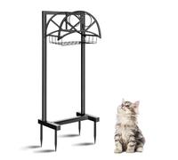 Porta del tubo da giardino premium con picchi di terra Organizzatore di ganci per tubi d'acqua in metallo pesante