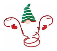 Porta del vino, porta in vetro da vino, bottiglia di vetro di Natale con portabiatto di organizzatore desktop per bottiglie di santa per arredamento per la casa, accessori per la casa, accessori