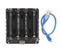 Porta della batteria a 4 vie Bundle Protezione sovraccarico Porta del pacco batteria al litio con cavo di alimentazione per progetti fai - -te elettronici Esperimenti di circuito