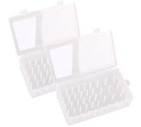 Porta della bobina, archiviazione del filo di cucito con 42 spool 2pcs Porta filettatura vuota Visibile motone memoria di plastica a prova di perdite di plastica per perdite di per bobine da
