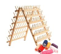 Porta Della Bobina Filettatura - Organizzatore Del Supporto Per Filo Pieghevole In Legno Per Punti Trasversali - Porta Filo In Legno A Doppia Pena Garantire Una Base Stabile E Ferma Per Le Gambe Piegh