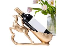 Porta Della Bottiglia Di Vino Alce - Feer Che Tira Un Supporto Per Vino Da Banco Di Figurine Del Carrello, Figurina Con Piano Autoporle Decorativo Vintage In Resina, Accessorio Per