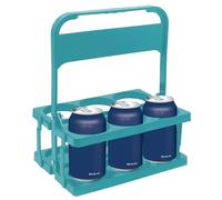 Porta della bottiglia di vino con manico: il supporto per bevande per bevande per motivi addominali pieghevole è adatto per bottiglie di birra a 6 bottiglie, bottiglie di latte, conservazione multiuso