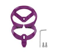 Porta della bottiglia per biciclette gabbia in policarbonato apt per bottiglia d'acqua dell'adattatore per guida lunga esterna (Viola scuro)