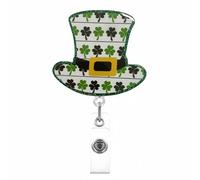Porta Della Carta Del Badge Del Festival Irlandese Con Clip Metallo Per Impiegati Retrattile Bobine Retrattive Per Infermiere Retrattile