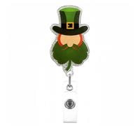 Porta Della Carta Del Badge Del Festival Irlandese Con Clip Metallo Per Impiegati Retrattile Bobine Retrattive Per Infermiere Retrattile
