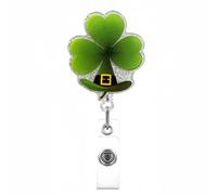 Porta Della Carta Del Badge Del Festival Irlandese Con Clip Metallo Per Impiegati Retrattile Bobine Retrattive Per Infermiere Retrattile