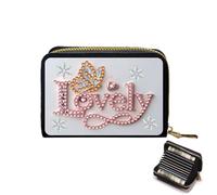 Porta della carta di credito Fioorky Diamudo Diamond Paint Portometrino Porta Worth con il supporto for carta di pittura a diamante con cermance borsetta for adulti Donne Craft Craft