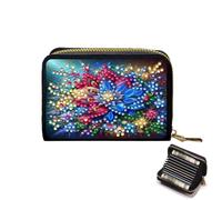 Porta della carta di credito Fioorky Diamudo Diamond Paint Portometrino Porta Worth con il supporto for carta di pittura a diamante con cermance borsetta for adulti Donne Craft Craft