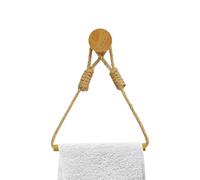 Porta della carta igienica Boho - supporto per il tessuto di corda, elegante organizzatore a parete, appesa in fibra naturale, cornice leggera | asciugamani rustici bagno da coltivale arredame