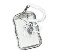 Porta Della Carta Trasparente Con Stringa A Molla Maniche Resistenti All'acqua Per Protezione Chiara Per Credito Confine Black Border Copertura