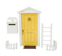 Porta della casa delle bambole - Mini kit per porta delle fate, 1:12, cassetta delle lettere in miniatura, porta delle fate, kit per porta della casa delle bambole a V, cassetta delle lettere in legno