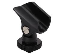 Porta della Clamp/Holder di Microfono con Supporto per la Fredda per Fotocamera DSLR, Adatto a Microfoni di Diametro di 1,95 Cm, Resistenza e Materiale di Illuminazione Forte