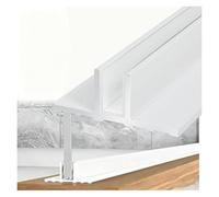Porta della doccia con canale a T in alluminio, inserti in vetro divisorio per bagno con cuscinetti protettivi, profili di montaggio a parete a soffitto, per vetro spesso 8 mm