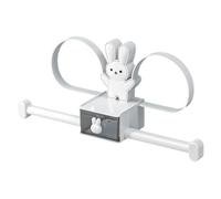 Porta della fascia per la testa, Organizzatore Accessori per capelli sormontati da coniglio, supporto per il display a telaio per capelli con bastoncini anti-slip, staffe circolari e cassetto per rag