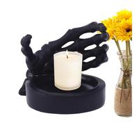 Porta della luce manuale - Candela decorativa realizzata in resina sintetica, supporto per supporto tea-light | Regali per feste horror, decorazione a mano del cranio per tavolo, ingresso, portabandin