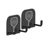 Porta della parete del paddle Pickleball - rack badminton | 2 pezzi ganci per l'utilità di stoccaggio delle attrezzature sportive senza trapano | Pickleball Paddle Wall Appendiabiti per palestre