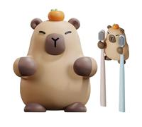 Porta della parete di spazzolino da denti - Organizzatore di spazzolino da denti Capybara | Adesivo Adesivo Adesivo Avievi a parete Montata a parete Guocero per specchio per doccia RV per bambini Casa