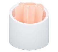 Porta della penna rotante 7 Divisioni 360 ° Office Rotable Office Organizzazione con tappetino non di cima (Rosa rotante in scatola)