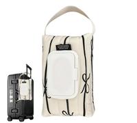 Porta Della Salviettine Da Viaggio - Busta Portatile, Sacchetto Di Asciugamano Bagnato | Organizzatore Morbido Per Bambini Con Nastro A Prua, Copertura A Flip-palpestro Per Cambio Del Pannolino E Stoc