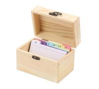 Porta Della Scheda Indice - Porta Della Scheda Flash Compatto | Titolari Di Carte Di Indici Di Legno | Box Di Archiviazione Di Revisione Fliads Fliads Adatto Per L'organizzazione Dello Studio Ufficial