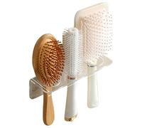 Porta della Spazzola per Capelli acrilici, 2% Organizzatore di Utensili per Capelli Adesivi con 3 Fori, organizzatori del Supporto per Pettine a Parete per Il Bagno