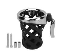 Porta della tazza d'acqua motociclistica per motociclisti Porta di bevande in gomma in alluminio durevole con maniglia di montaggio stabile per ali d'oro GL1800 F6B Tour DCT (Argento)
