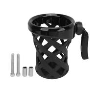 Porta della tazza d'acqua motociclistica per motociclisti Porta di bevande in gomma in alluminio durevole con maniglia di montaggio stabile per ali d'oro GL1800 F6B Tour DCT (Nero)