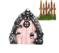 Porta delle fate da muro, porta in miniatura, Porta degli elfi della casa delle fate, porta dei mini gnomi, da giardino in legno, accessori per la casa per la di Fariy