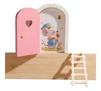 Porta delle Fate da Parete - Porta in Legno Stile Cartone Animato per Casa delle Fate | Bambole per Natale Compleanno Casa Ufficio Scuola