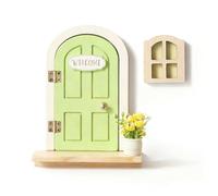 Porta delle fate da parete - Simpatici giocattoli per la decorazione della finestra | Piccole porte in legno per ragazzo ragazza bambini patio camera da principessa camera da sala giochi s
