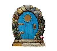 Porta delle fate,Ornamenti da giardino per cabina di porte di fate | Decorazione per la casa del giardino, decorazione da giardino magica per porta dell'albero della fata in miniatura di elfi