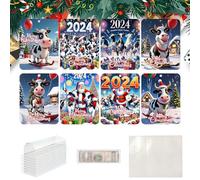 Porta denaro di Natale per contanti, 8 x porta denaro di Natale per contanti, decorazione di animali domestici, decorazione natalizia per porta denaro