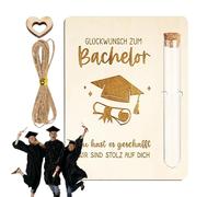 Porta Denaro per La Cerimonia del Diploma 2025 Realizzato in Legno, Portacarte Portadenaro per Laurea, Decorazione per Feste, Cerimonia di Fine Studi e Accessori con Auguri
