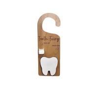 Porta denti da fatina dei denti, gancio da porta, scatola e monete per i denti persi dei bambini, perfetto per incoraggiare le buone abitudini e celebrare pietre miliari (cachi)