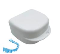 Porta-denti da viaggio, paradenti ortodontico, scatole per protesi di capacità, senza fori per parentesi graffe ortodontiche, donna e uomo lambo
