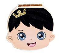 Porta denti latte - bimba - scatolina in legno - scritte - foto a colori - idea regalo originale