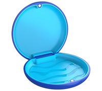 Porta Dentiera Porta Apparecchio Denti: BVN Custodia per Apparecchio Dentale, Porta Bite Dentale, Scatola Apparecchio Denti, Custodia Ortodontiche, Porta Paradenti, Shell Blu + Silicone Blu.
