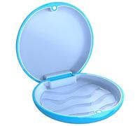 Porta Dentiera Porta Apparecchio Denti: BVN Custodia per Apparecchio Dentale, Scatola Apparecchio Denti, Custodia Ortodontiche, Porta Paradenti, Shell Blu Chiaro + Silicone Blu Chiaro.