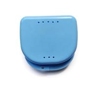 Porta Dentiera Scatola for protesi e contenitori, custodia da viaggio for denti finti, ortodonzia, guardia notturna paradenti(Blue1PCS)